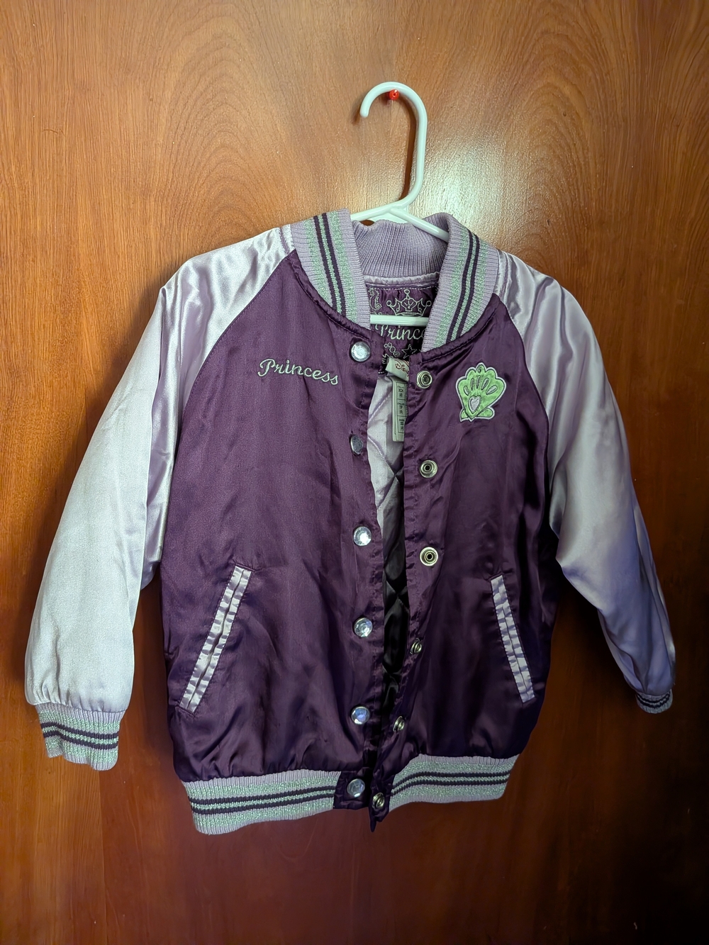 Disney Purple Satin 'Princess' Jacket with Light Lavender Sleeves